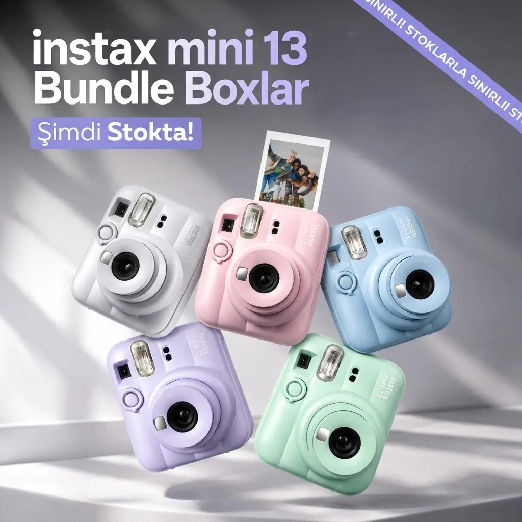 Kıbrıs İnstax Mini 13 Bundle Box Kamera