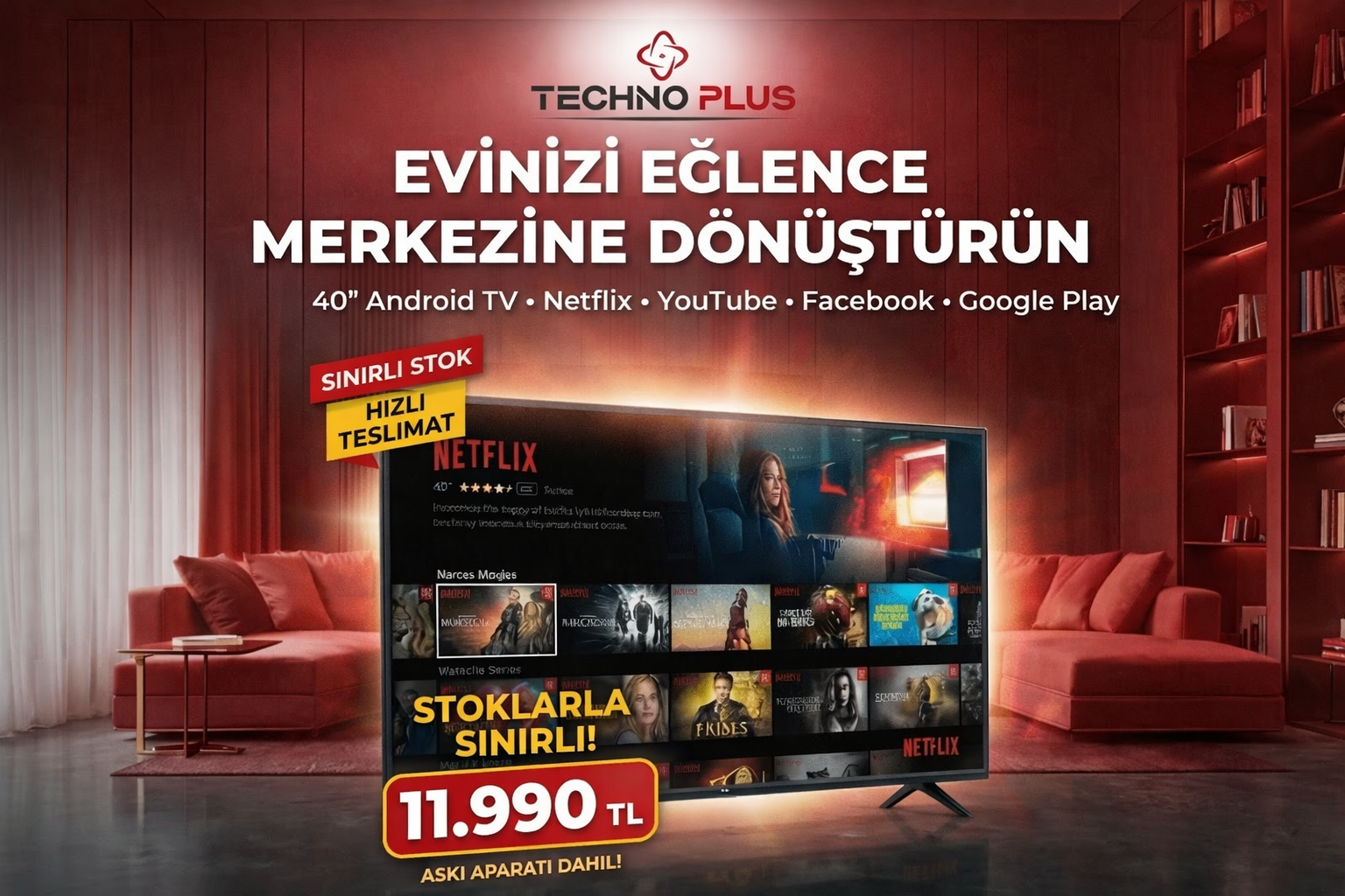 Kıbrıs ta En Uygun Akıllı Televizyon: Vision 40