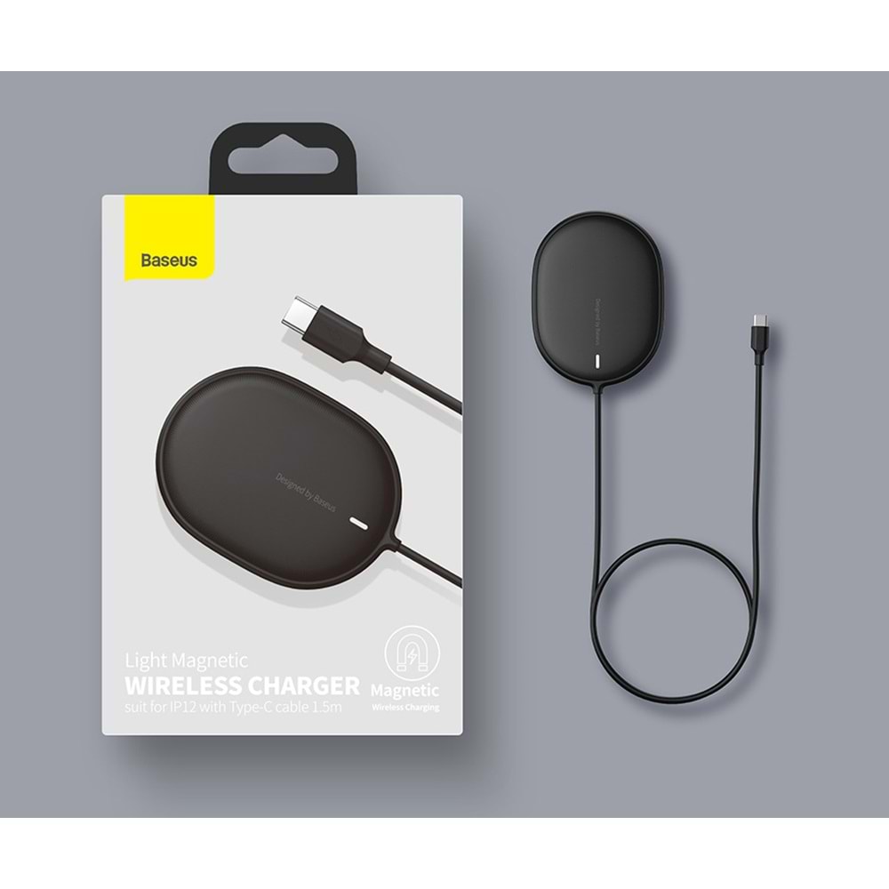 BASEUS KABLOSUZ ŞARJ İP12-TYPEC 1.5M SİYAH