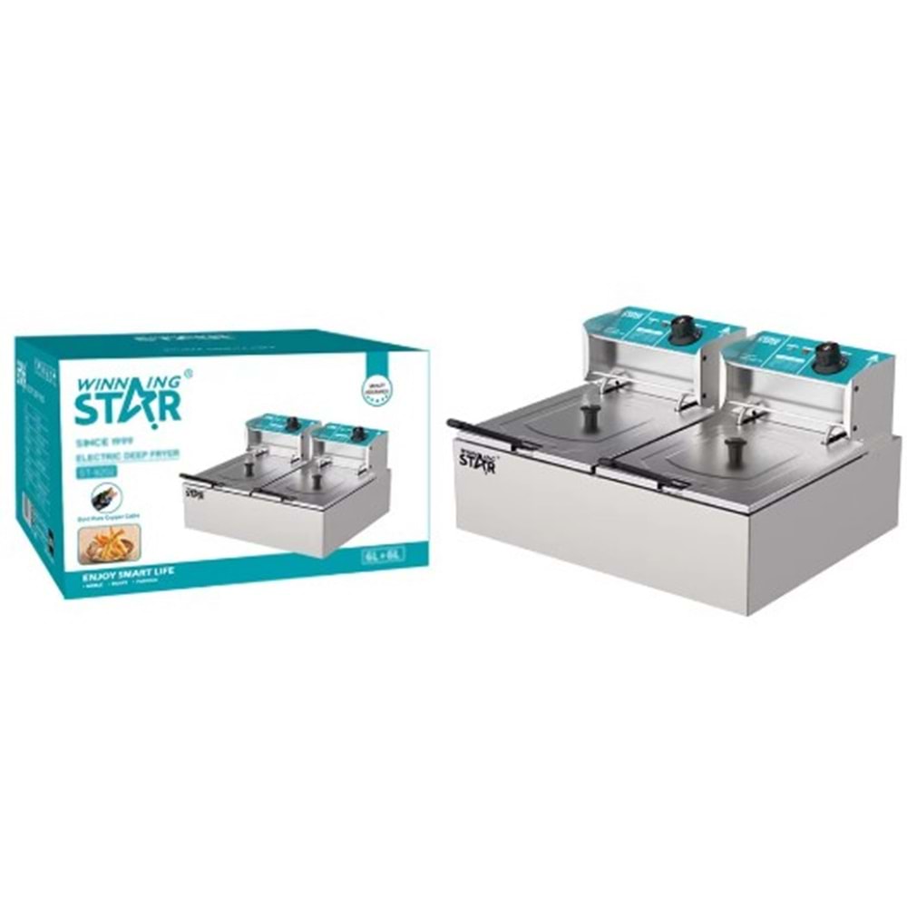 WİNNİNG STAR ST-9202 2 GÖZLÜ FRİTÖZ FRYİNG MACHİNE