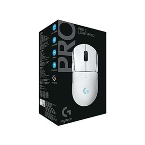 LOGİTECH PRO 2 LİGHTSPEED HERO 2 32K DPI GAMİNG MOUSE BEYAZ