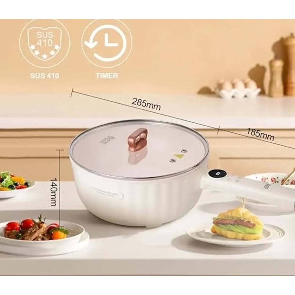 WİNNİNG STAR ST-9804 ELEKTİKLİ PİŞİRME TENCERESİ ZAMAN AYARLI