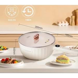 WİNNİNG STAR ST-9804 ELEKTİKLİ PİŞİRME TENCERESİ ZAMAN AYARLI