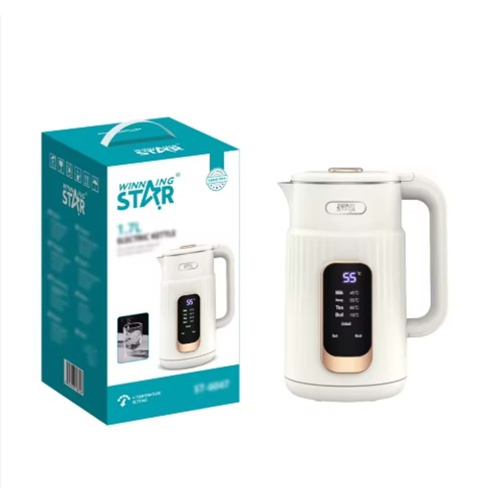 WİNNİNG STAR DİGİTAL EKRANLI KETTLE SU ISITICI ST-6047