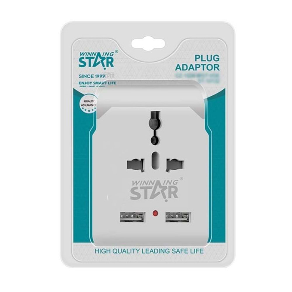 WİNNİNG STAR ST-10136 ÇOKLU UNİVERSAL ADAPTOR 2USB
