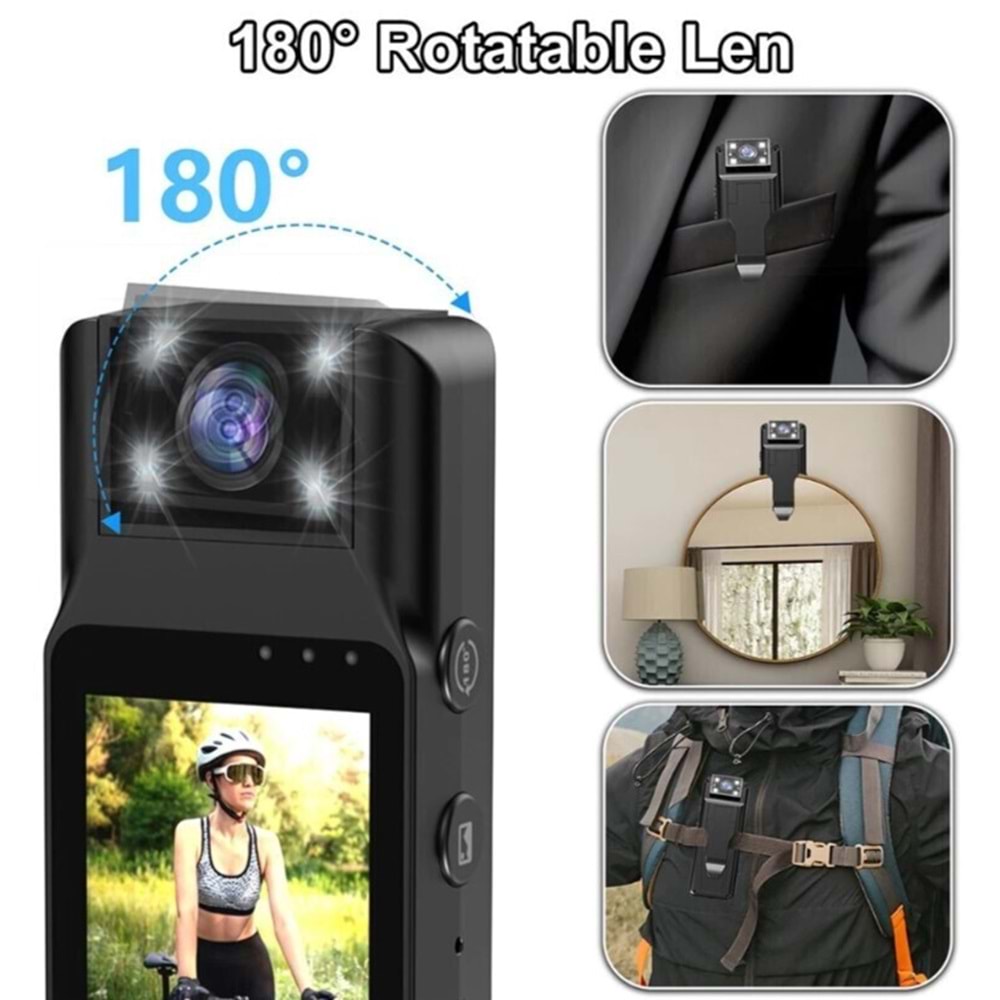 ANDOWL 4K POCKET CLİP FULL HD CAMERA Q-SA01 2554128