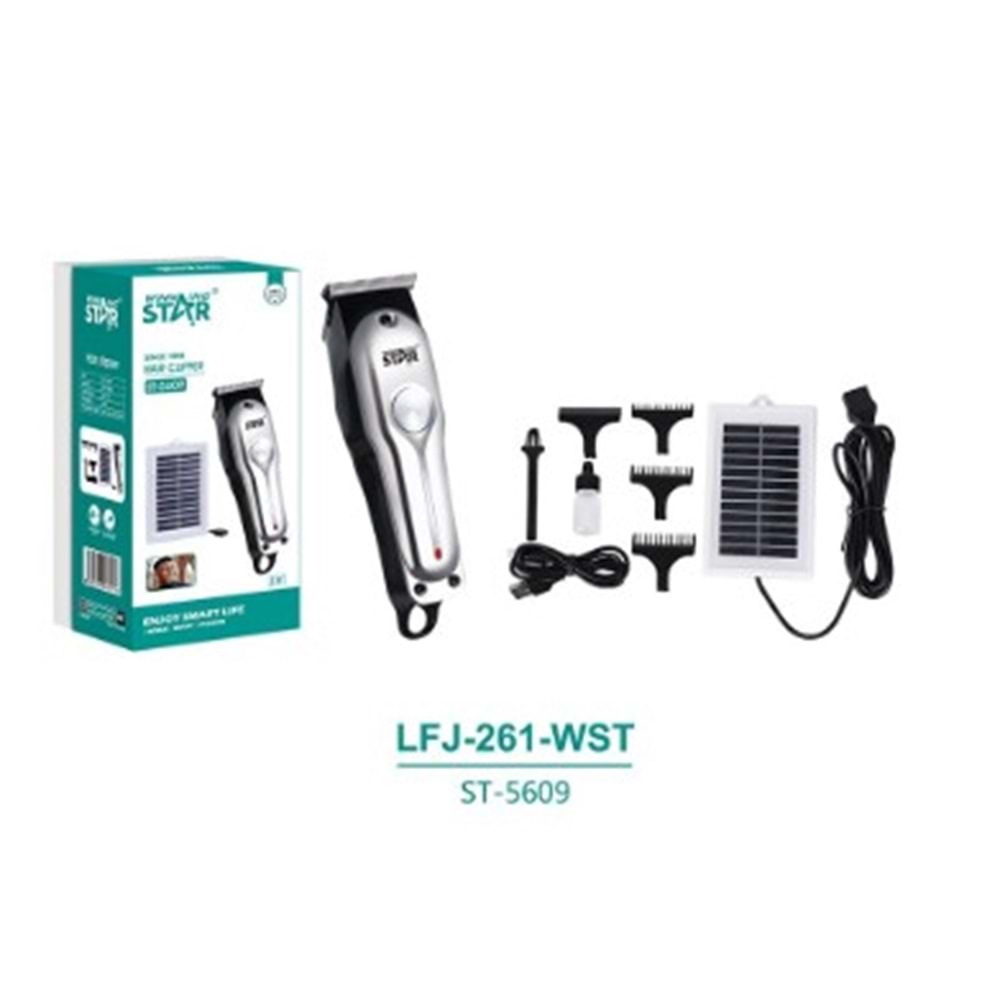 WİNNİNG STAR GÜNEŞ ENERJİLİ SAÇ KESME MAKİNESİ 3W ST-5609