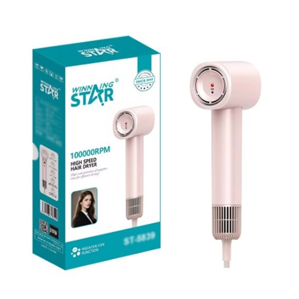 WİNNİNG STAR SAÇ KURUTMA MAKİNESİ YÜKSEK HIZLI 100000RPM ST-5839