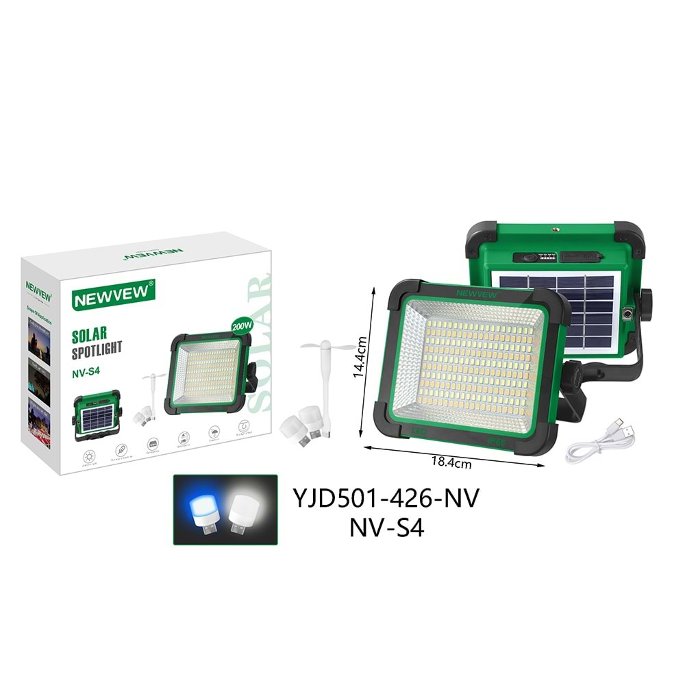NEWVEW SOLAR SPOT IŞIĞI NV-S4 200W