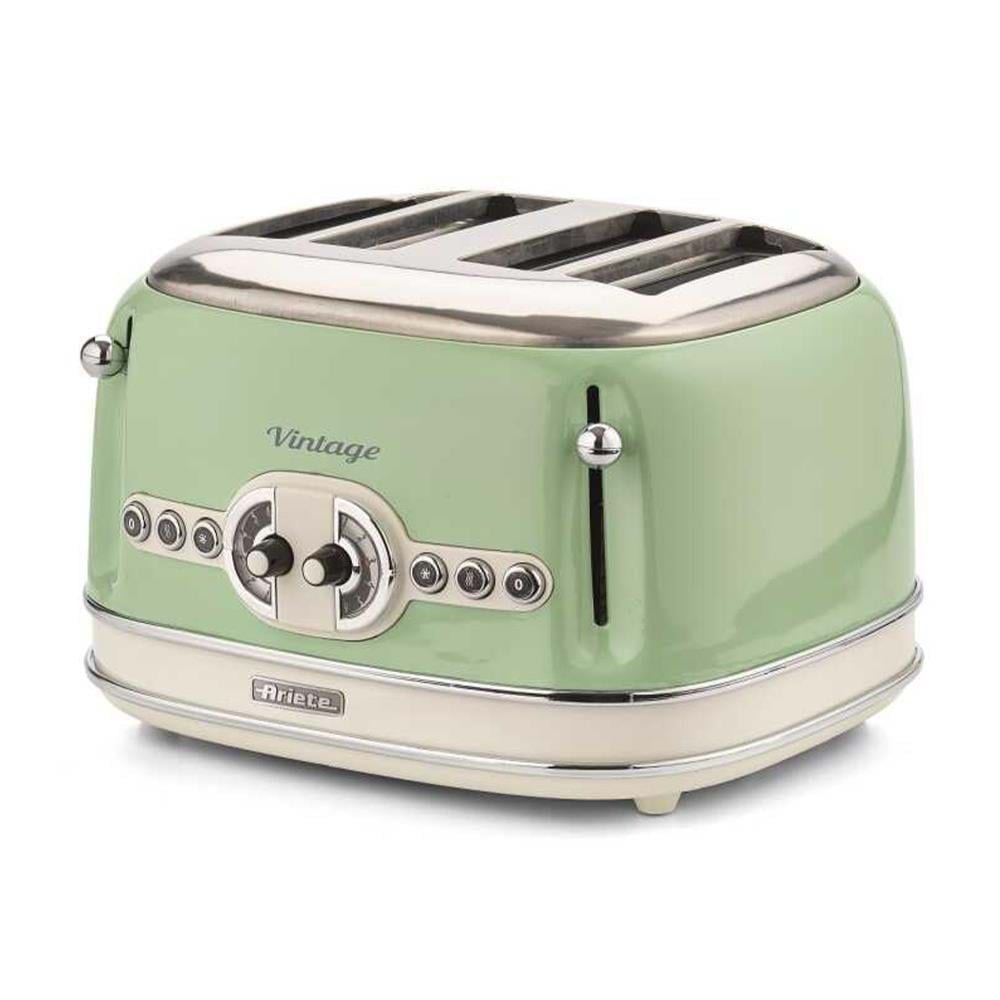 ARİETE 0156 VİNTAGE EKMEK KIZARTMA MAKİNESİ 4 GÖZLÜ YEŞİL RENGİ