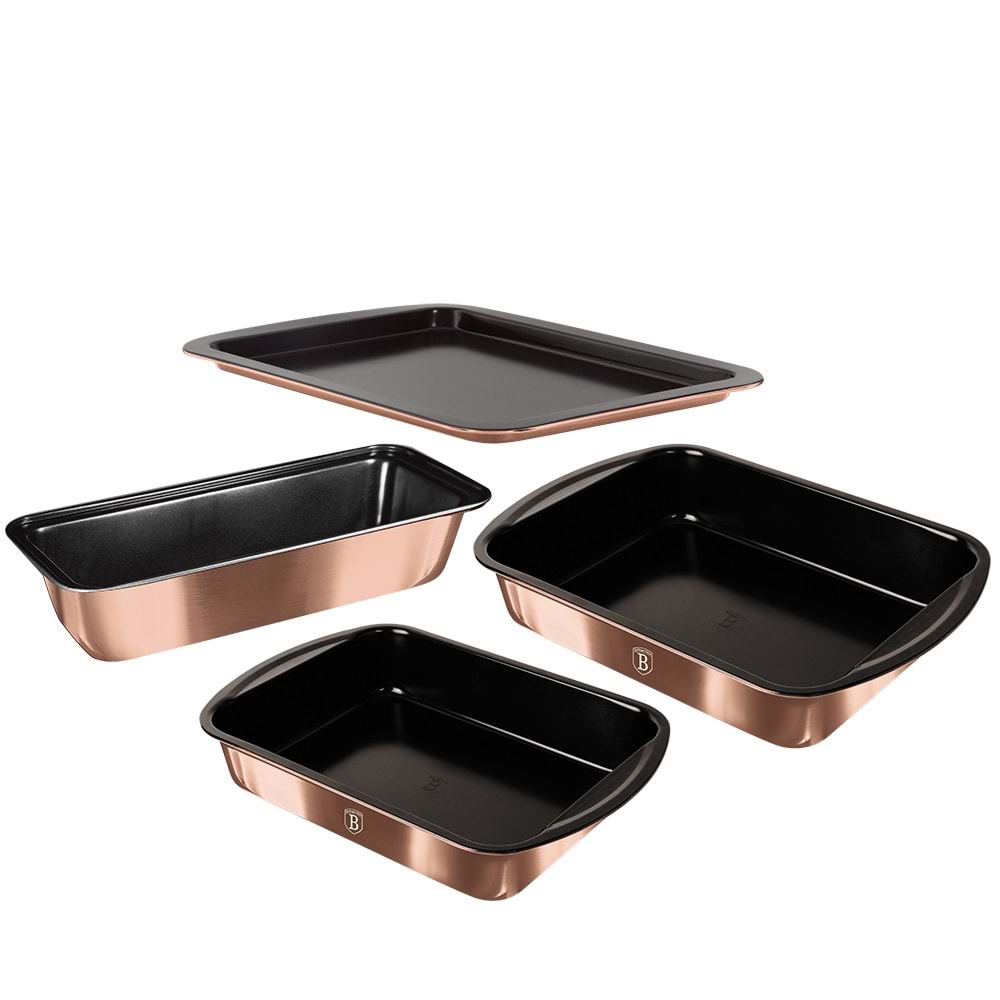 BERLİNGERHAUS BH-7621 FIRIN TEPSİSİ 4LÜ ROSE GOLD