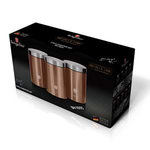 BERLİNGERHAUS BH-6720 MUTFAK SAKLAMA KABI SET 3 PARÇA ROSE GOLD