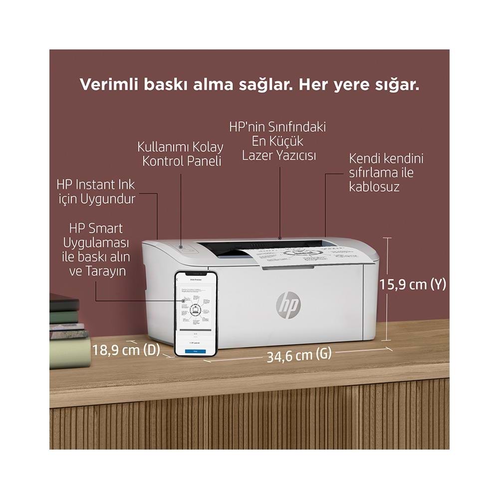 HP 7MD68A M11W SİYAH LAZER YAZICI USB-WİFİ