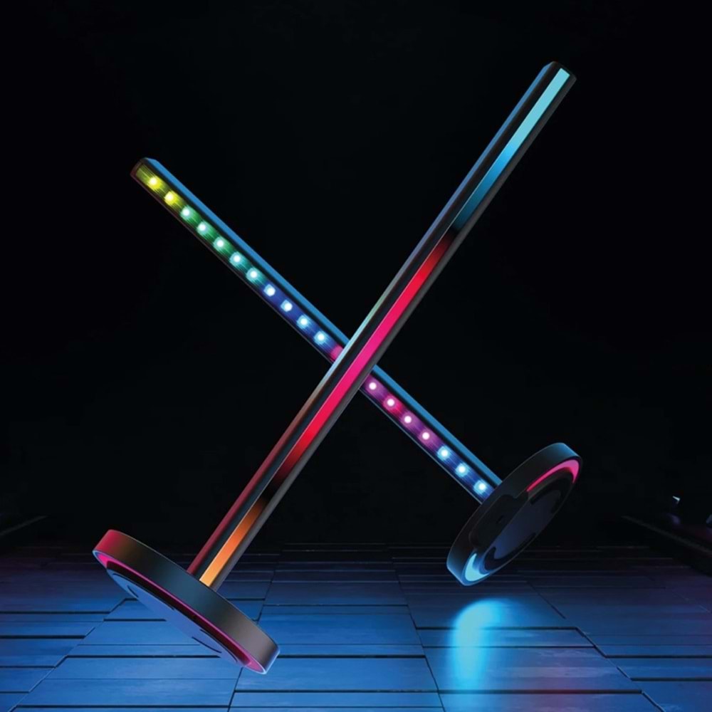 Yeelight Beam RGBIC Işık Çubuğu Siyah – Akıllı LED, Renkli Ambiyans, Wi-Fi & Bluetooth Kontrollü