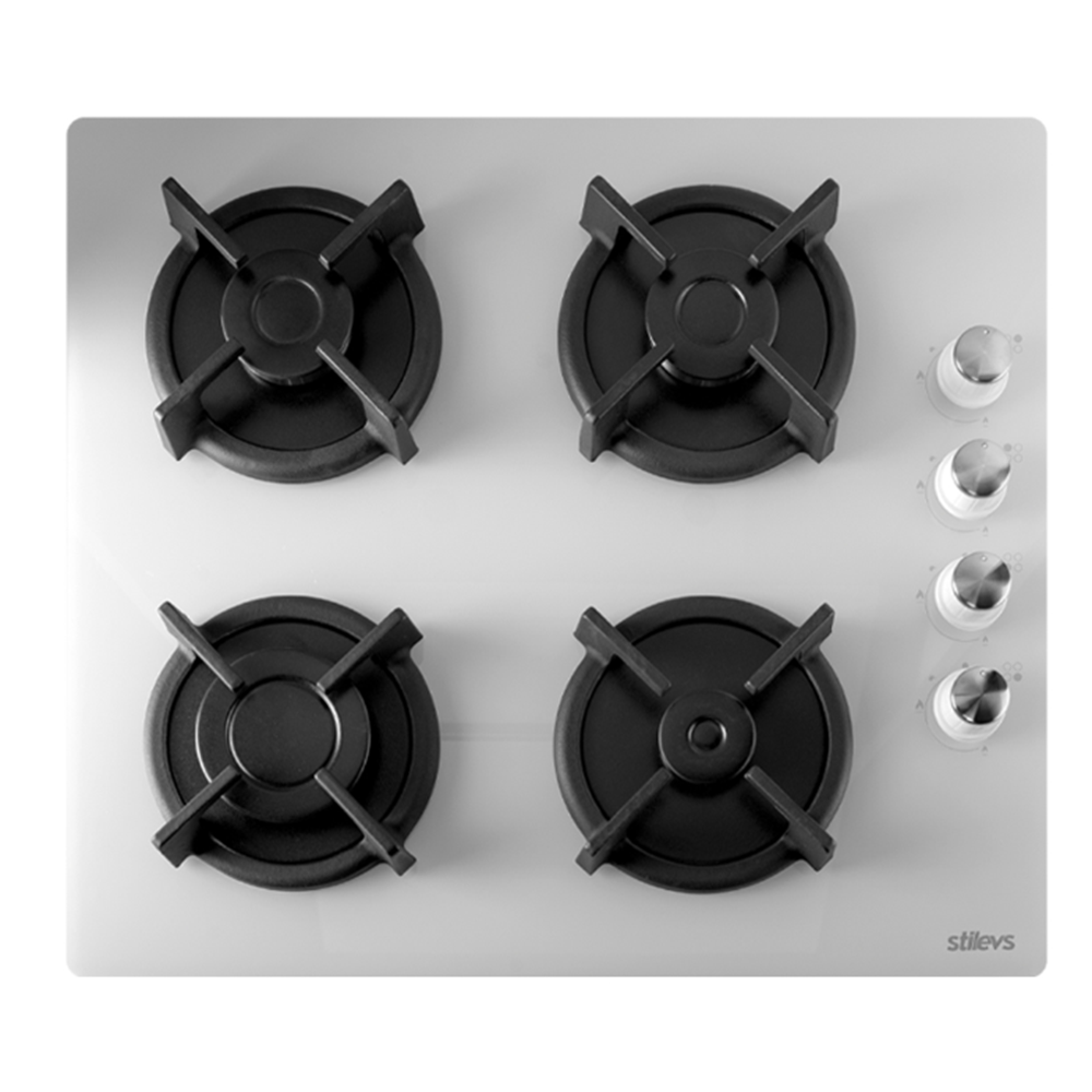 STİLEVS ST-AO-GLS640 BEYAZ KRİSTAL CAM OCAK