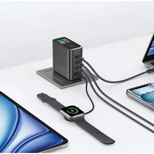 G028 WİWU 140W AKILLI EKRANLI GAN ŞARJ CİHAZI 3C 1A