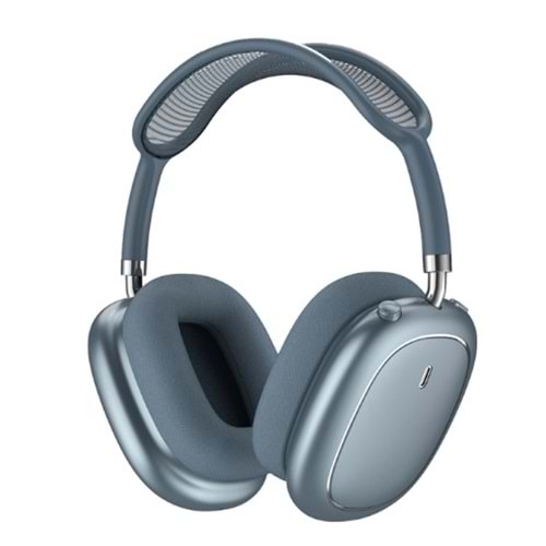 TD18 WİWU AİRBUDS MAX KULAK ÜSTÜ BLUETOOTH KULAKLIK MAVİ