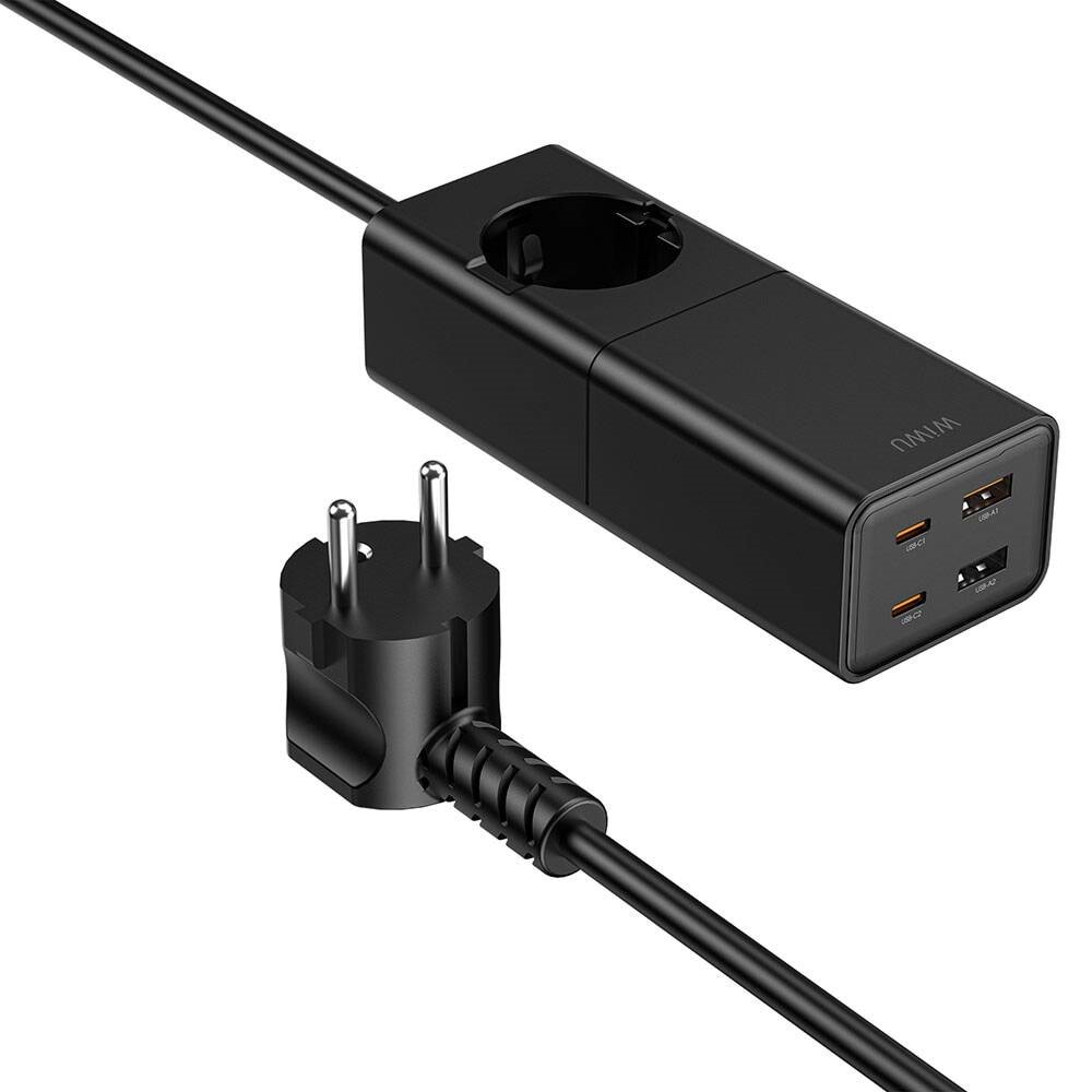 S004 WİWU GAN TECH 2 TYPE-C VE 2 USB-A PRİZ 100W 150CM