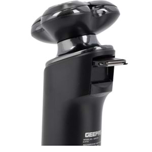GEEPAS GSR57501 ŞARJLI ERKEK TIRAŞ MAKİNESİ - DÖNER BAŞLIKLI ISLAK KURU KULLANIM - LED EKRANLI VE USB ŞARJLI - GRİ