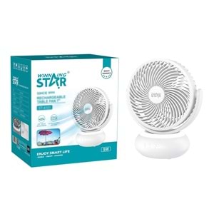 WINNING STAR ST-4101 ŞARJLI MASAÜSTÜ VANTİLATÖR 7 INC
