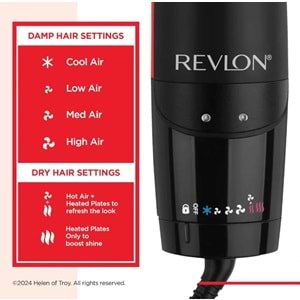 REVLON ONE-STEP AIR STRAIGHT 2'Sİ 1 ARADA SİYAH SAÇ KURUTMA VE DÜZLEŞTİRİCİ RVDR5330UK
