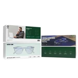 GREEN LION MAVİ IŞIK ENGELLEYİCİ GÖZLÜK ŞEFFAF - GNABLEYWRCL