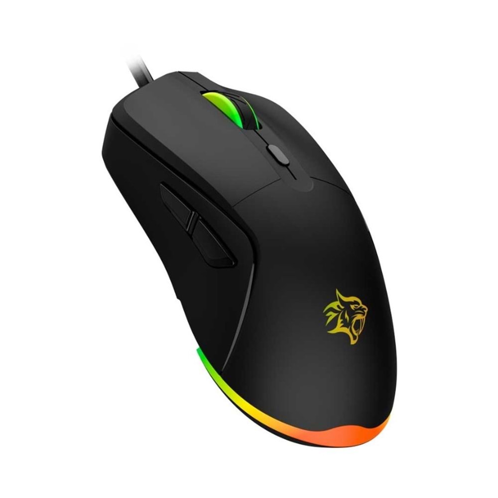 PORODO RGB KABLOLU OYUNCU MOUSE 7200DPI SİYAH - PDX322
