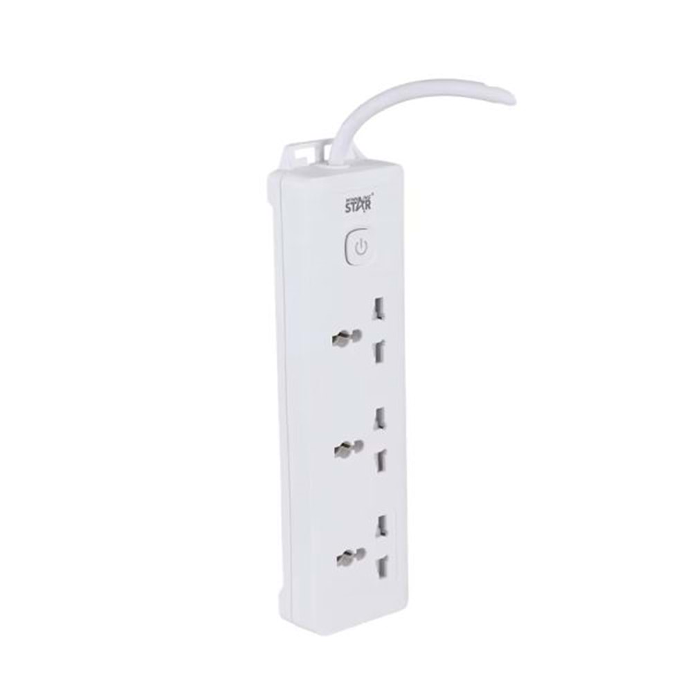 WINNING STAR ST-4024 2500W 3'LÜ TEK ANAHTARLI ÇOKLU GRUP PRİZ