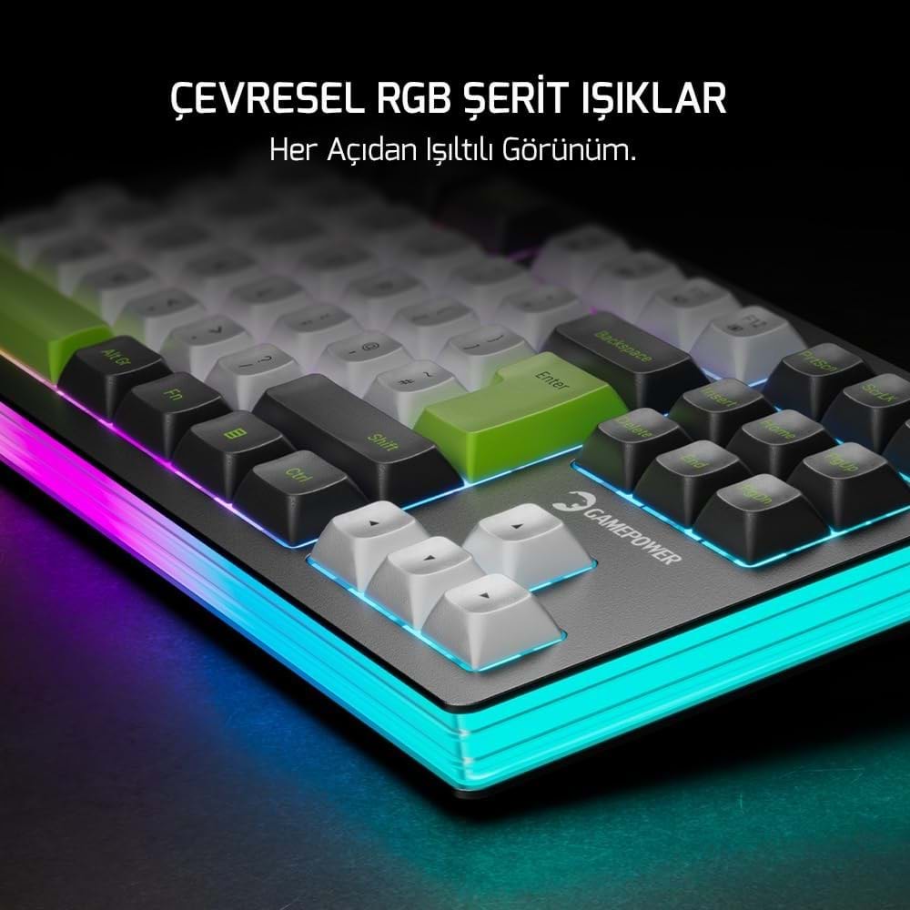 GAMEPOWER NAMA RGB MEKANİK KABLOSUZ HOT SWAP GAMİNG KLAVYE