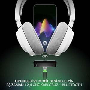 STEELSERIES ARCTIS NOVA 7X GEN 2 ÇOKLU PLATFORM KABLOSUZ GAMING OYUNCU KULAKLIĞI - BEYAZ