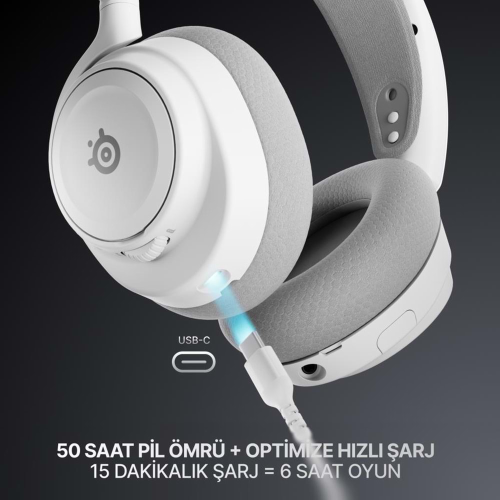 STEELSERIES ARCTIS NOVA 7X GEN 2 ÇOKLU PLATFORM KABLOSUZ GAMING OYUNCU KULAKLIĞI - BEYAZ