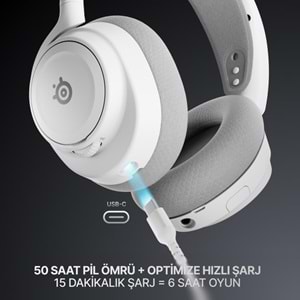 STEELSERIES ARCTIS NOVA 7X GEN 2 ÇOKLU PLATFORM KABLOSUZ GAMING OYUNCU KULAKLIĞI - BEYAZ