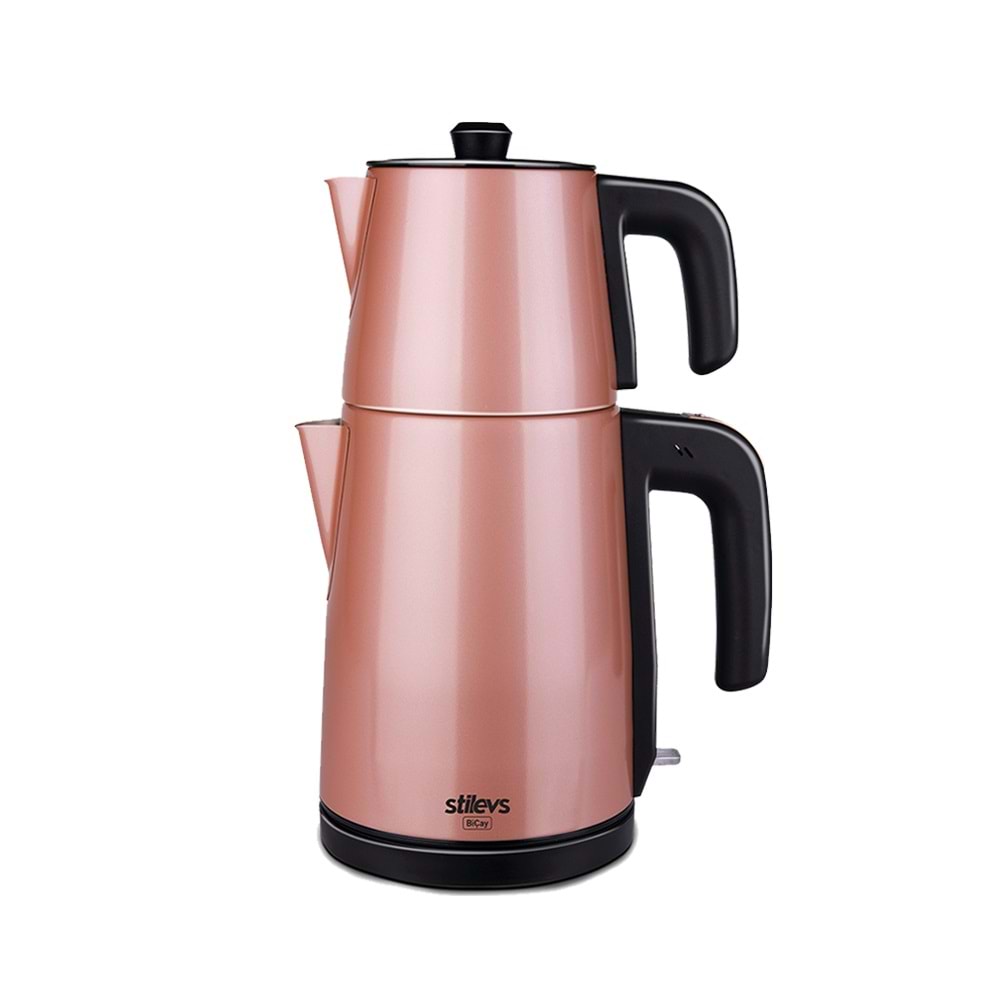 STİLEVS BİÇAY ÇELİK ÇAY MAKİNESİ ROSE & BLACK