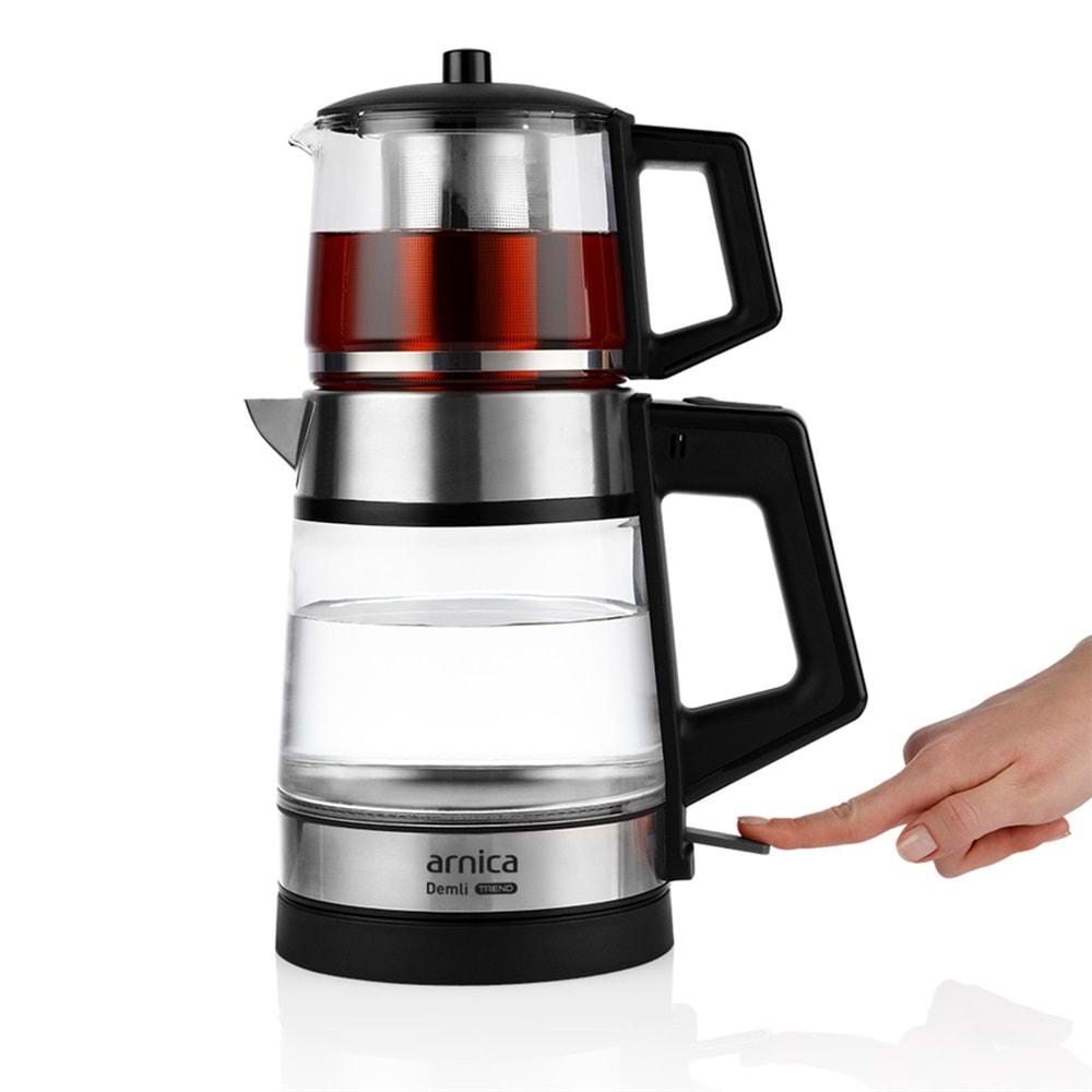 ARNİCA DEMLİ TREND CAM GÖVDELİ ÇAYCI