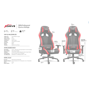 XDRİVE 15Lİ OYUNCU/ÇALIŞMA KOLTUĞU SARI