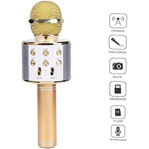 HANDHELD KTV WS-858 WİRELESS MİCROPHONE SPEAKER KARAOKE