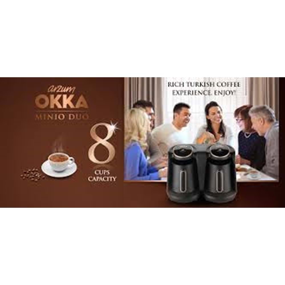 ARZUM OKKA MİNİO DUO TÜRK KAHVE MAKİNESİ KROM