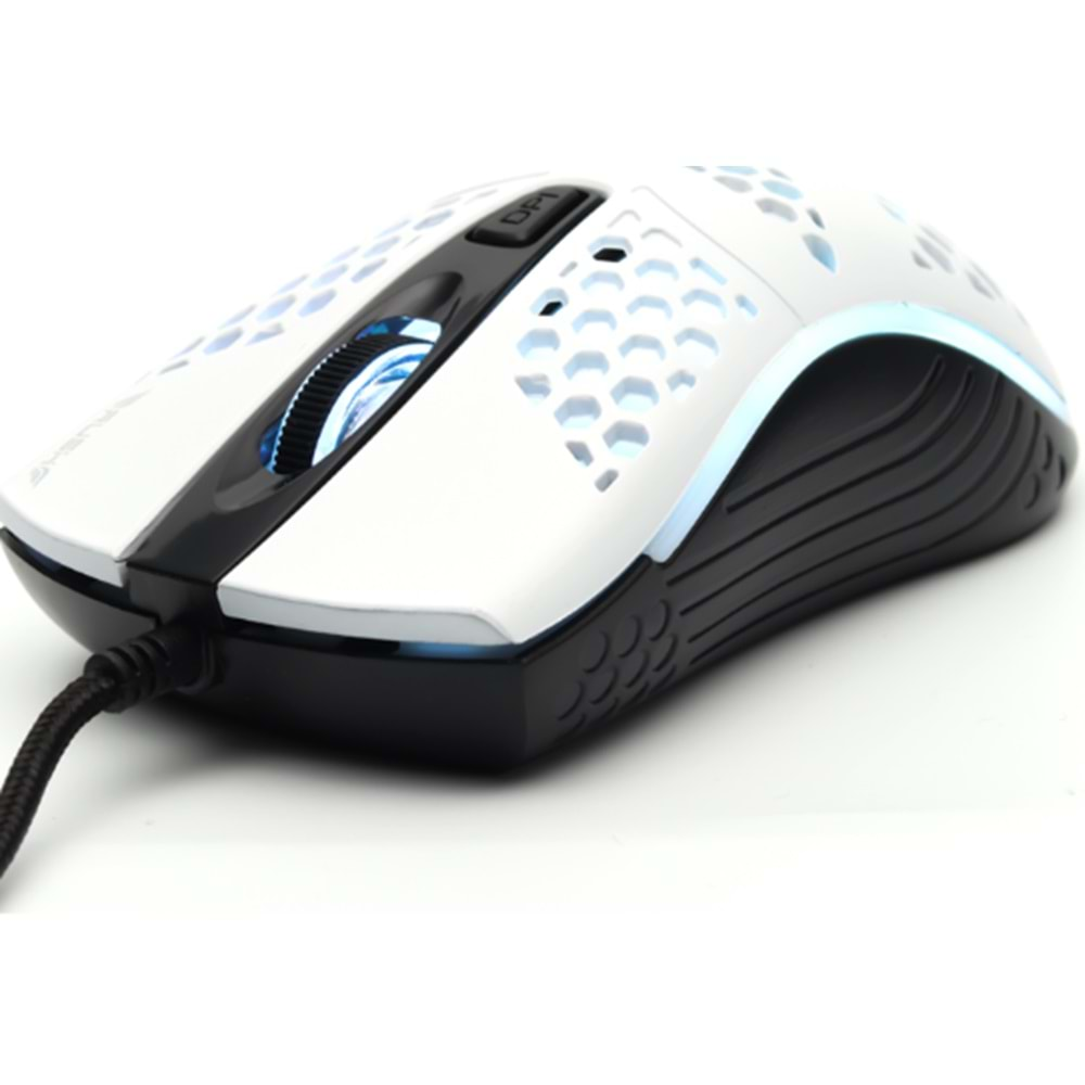 RUSH RM02B RGB OYUNCU MOUSE BEYAZ