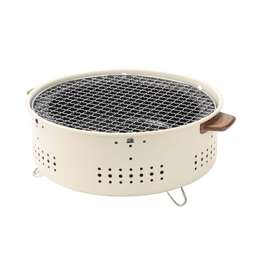 PORODO LIFESTYLE CAMPING MINI OUTDOOR RPOUN BBQ CHARCOAL GRILL PD-LCMORG-LTBR