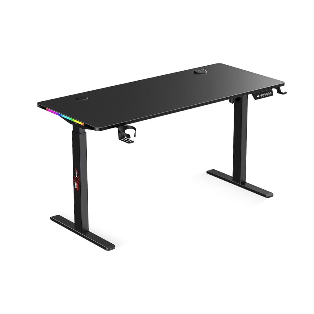 XDRİVE RÜZGAR YÜKSEKLİK AYARLI RGB OYUNCU & ÇALIŞMA MASASI SİYAH 140X60