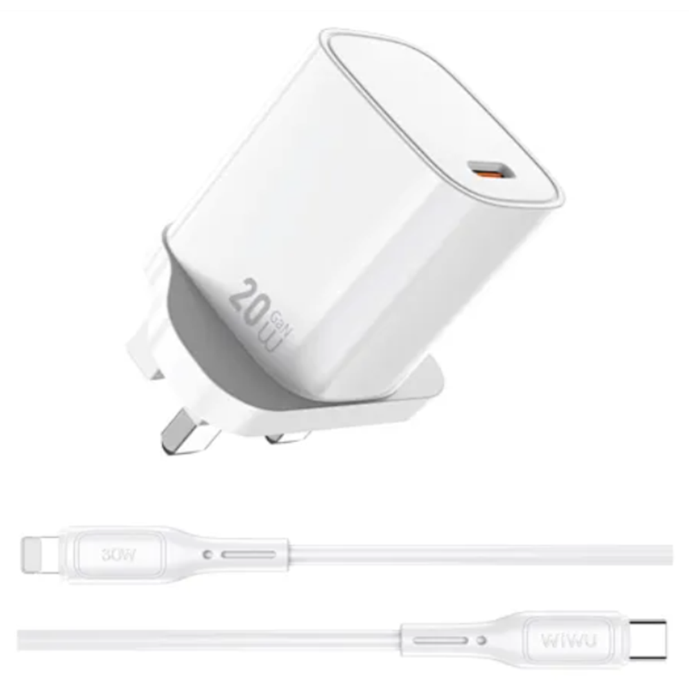 WİWU ESSEN SERİSİ 20W HIZLI ŞARJ SETİ TYPE-C LİGHTNİNG KABLOLU G007