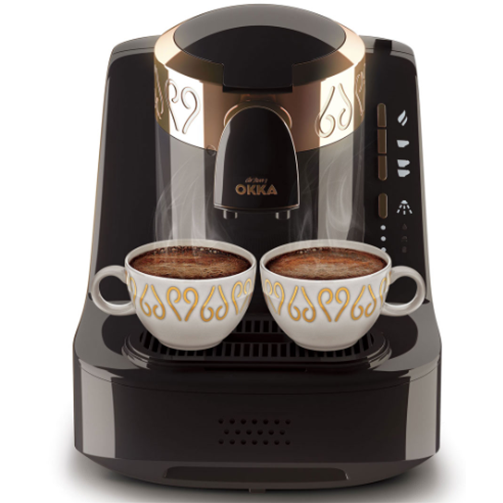 ARZUM SU HAZNELİ TÜRK KAHVE MAKİNESİ SİYAH/KROM OK001