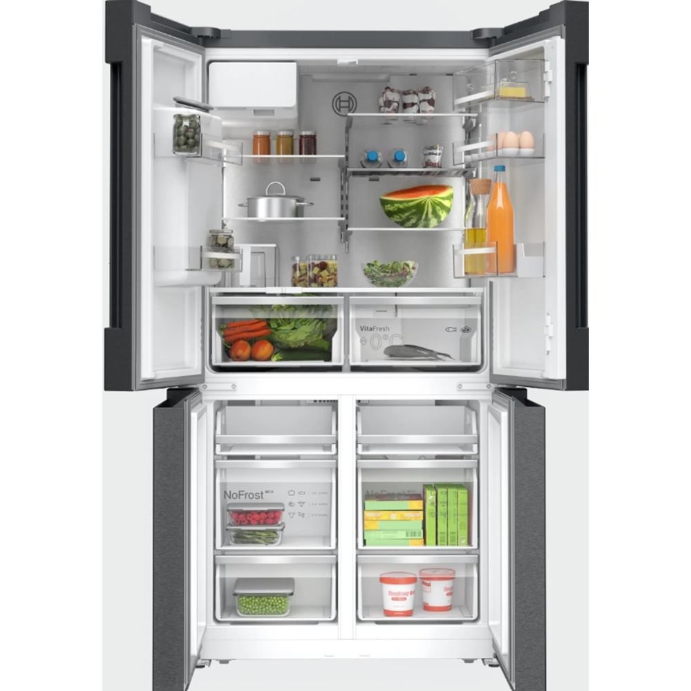 BOSCH KFI96AXEA 605 LİTRE A++ ÇELİK SİYAH NO-FROST BUZDOLABI