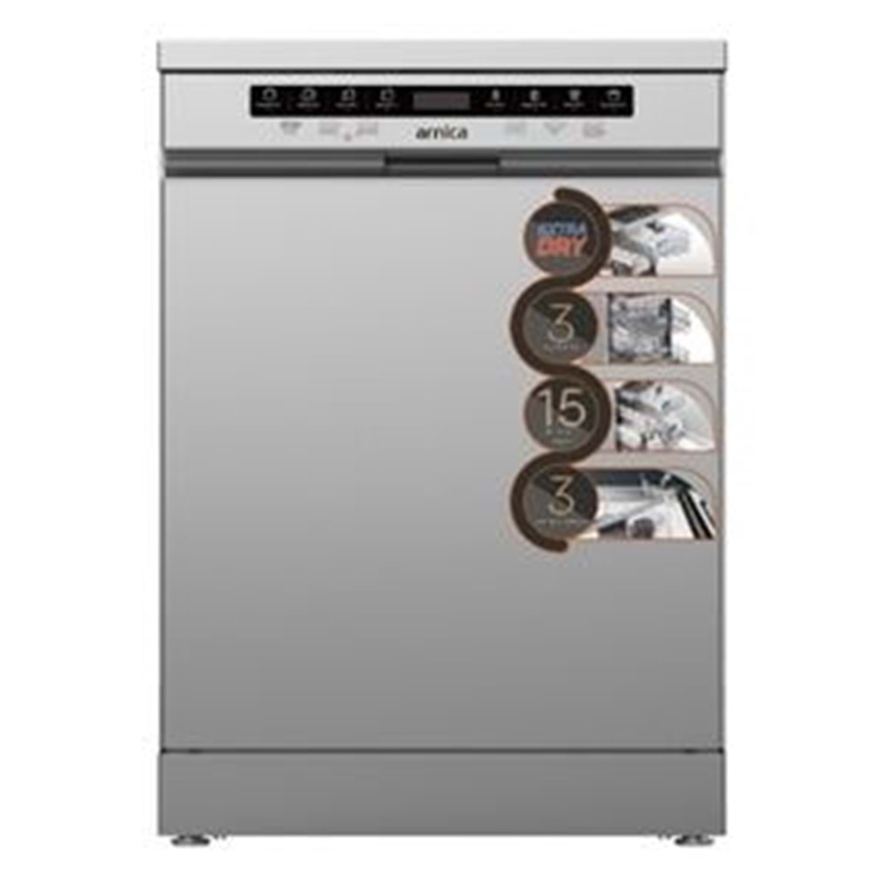 ARNİCA 8 PROGRAM DİGİTAL BEYAZ BULAŞIK MAKİNESİ DW-AC15W
