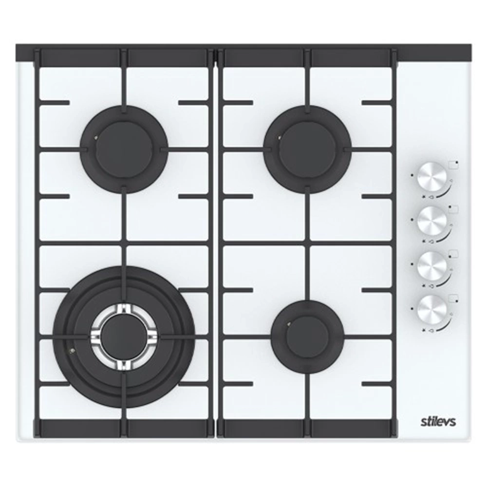 STİLEVS ST-AO-6041GR BEYAZ KRİSTAL CAM OCAK