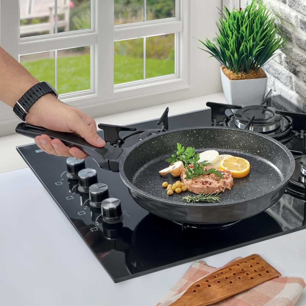 POLOCHEF CRYSTAL GRANİT DÖKÜM TAVA 28CM CYT-128