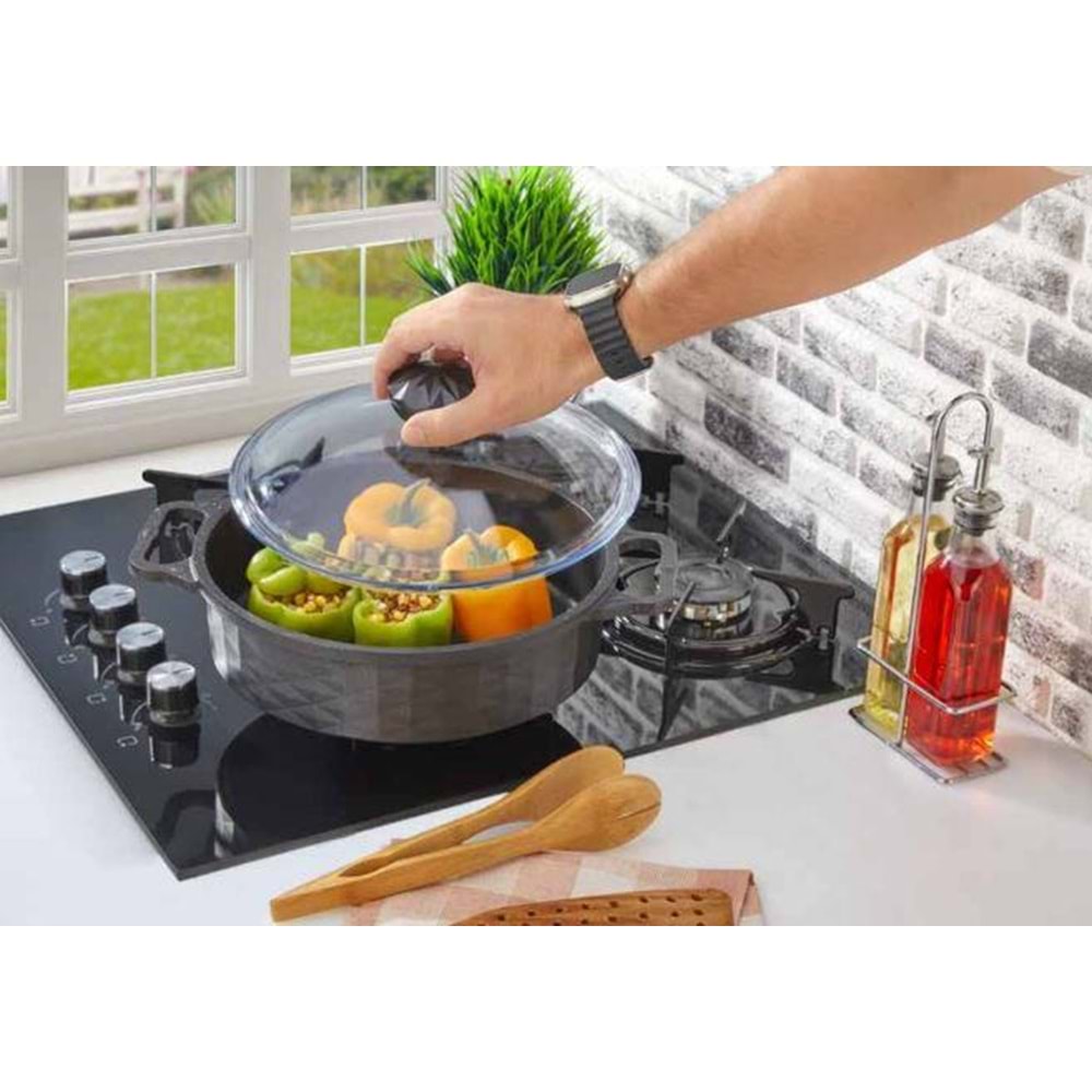 POLOCHEF CRYSTAL BASIK DÖKÜM TENCERE 26CM CYB-126