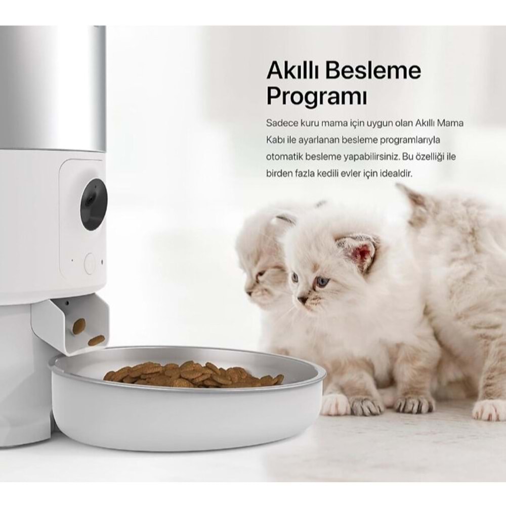 XENON SMART AKILLI ÇELİK MAMA KABI Wİ-Fİ UZAKTAN SESLİ VE KAMERA KONTROLLÜ X8605