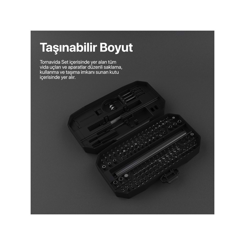 XENON SMART 153 PARÇA HASSAS ŞARJLI LED IŞIKLI TORNAVİDA SETİ X6833