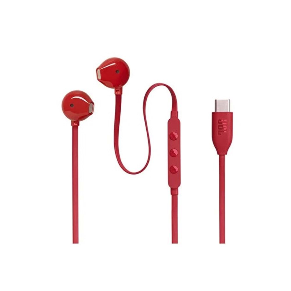 JBL TUNE 305C TYPE-C KABLOLU KULAKLIK KIRMIZI